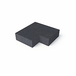Oud Hollands hoekstuk traptreden 90gr Antraciet 23x23x15 Binnen (37x15) Traptreden