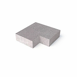 Oud Hollands hoekstuk traptreden 90gr Grijs 60x60x15 Buiten (37x15) Traptreden