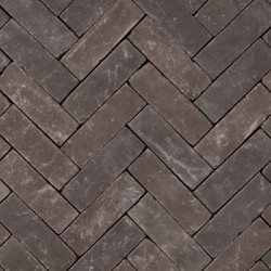 UWF60 Atlas Vida Aubergine zwart bezand Waalformaat 5x20x6 Getrommeld Gebakken klinkers