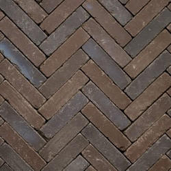 UWF60 Doris Vida Donkerbruin bezand Waalformaat 5x20x6 Getrommeld Gebakken klinkers