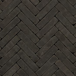 WF80 Nero Natura Zwart bezand Waalformaat 5x20x8 Getrommeld Gebakken klinkers