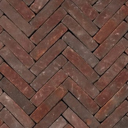 WF80 Ruston Natura Rood paars bezand Waalformaat 5x20x8 Getrommeld Gebakken klinkers