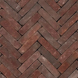 UWF60 Ruston Natura Paars rood bezand Waalformaat 5x20x6 Getrommeld Gebakken klinkers