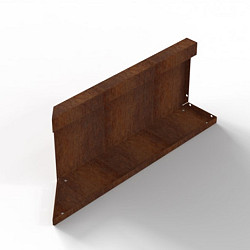 Bloembak Module+ Inwendig hoekpaneel (C) R Corten 90x28 Bloembakken