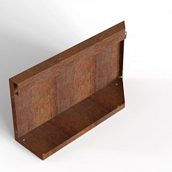 Bloembak Module+ Uitwendig hoekpaneel (B) L Corten 60x56 Bloembakken