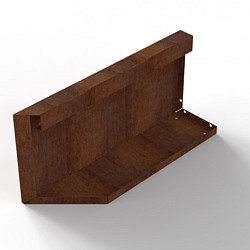 Bloembak Module+ Uitwendig hoekpaneel (B) R Corten 60x56 Bloembakken