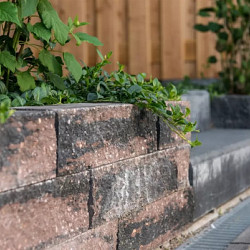 Wallblock Split 10x10x40 Brons Stapelblokken