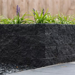 Wallblock Split 12x12x30 Antraciet Stapelblokken