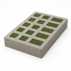 Grastegel 41x61x10 cm MP Grijs Vlak 4st/per laag Beton tegels