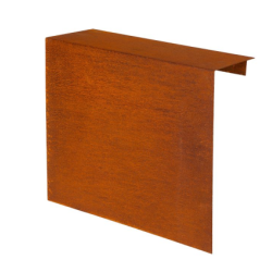Overzetstuk muurelement recht Corten 150x45x15,8 Borderrand cortenstaal 
