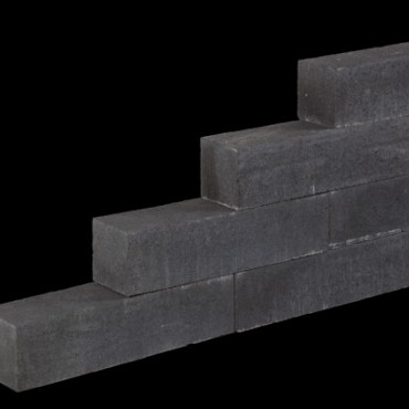 Linea Block Small Black 12x60x12 Strak muurelement Stapelblokken
