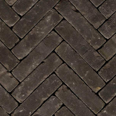WF Nero Natura Zwart bezand 5x20x8,5 Waalformaat Getrommeld Stenen en klinkers