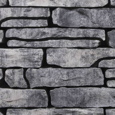 Stone walling Grijs/Zwart 18x42x8 (21 stuks per laag) Stapelblokken