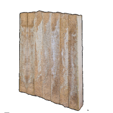 Palissade-stapelblok splitton Sierra Nevada 12x12x100 Gekloofd/ongetrommeld Stapelblokken