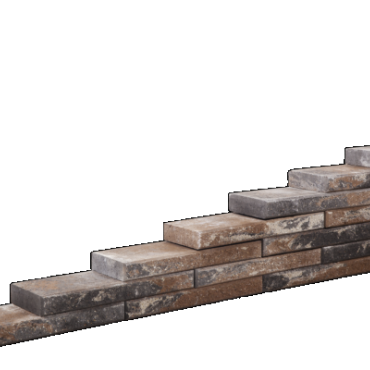 Line block Kilimanjaro 20x55x6 Strak stapelbaar muurelement 2 zijden gekloofd met facet Stapelblokken