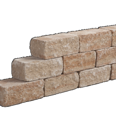 Combiwall Splitton Uno Mont Blanc 15x30x12 Getrommeld,4 zijden gekloofd muurelement Stapelblokken