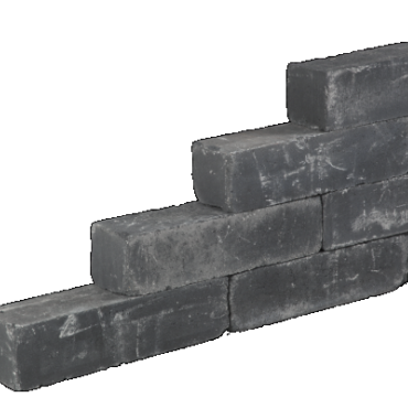 Blockstone Black 15x15x60 Getrommeld muurelement Stapelblokken