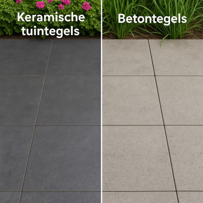 Wat is het verschil tussen keramische tuintegels en betontegels? 