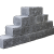 Straight Block 40X20X15 Mt. Everest Stapelblokken