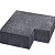 Oud Hollands hoekstuk traptreden 90gr Antraciet 20x20x20 Binnen (40x20) Traptreden