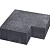 Oud Hollands hoekstuk traptreden 90gr Antraciet 60x60x20 Buiten (40x20) Traptreden