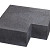 Oud Hollands hoekstuk traptreden 90gr Antraciet 60x60x15 Buiten (37x15) Traptreden