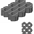 Grastegel / Grasbetonblok type I Grijs 40x60x12cm (bovenzijde vlak + rondom hol-dol) Beton tegels