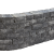 Pilestone Coal 17/23x21,5x10 Getrommeld stapelbaar muurelement in trapeziumvorm met 2 ruwe zijden Stapelblokken