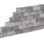 Promo-wall Matterhorn 24/17x15x10 Getrommeld stapelbaar muurelement in trapeziumvorm gewelfd Stapelblokken