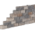 Promo-wall Kilimanjaro 24/17x15x10 Getrommeld stapelbaar muurelement in trapeziumvorm gewelfd Stapelblokken