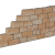 Promo-wall Mont Blanc 24/17x15x10 Getrommeld stapelbaar muurelement in trapeziumvorm gewelfd Stapelblokken