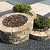 Pilestone ronde bloembak Kilimanjaro 17/23x21,5x10 Compleet met bouwplan Stapelblokken