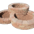 Pilestone ronde bloembak Mont Blanc 17/23x21,5x10 Compleet met bouwplan Stapelblokken