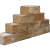 Straight block Mont Blanc 35x20x15 2 zijden gekloofd muurelement Stapelblokken