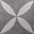 GeoCeramica Big Flower antra/grey 60x60x4 Keramische tegels