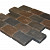 Metro Trommelsteen Bruin-zwart 15x20x6 Beton klinkers