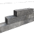 Blockstone small Gothic 12x12x60 Gehamerd muurelement Stapelblokken