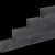 Linea Block Small Black 12x60x12 Strak muurelement Stapelblokken