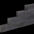Lineablock Black 15x15x45 Strak muurelement,ongetrommeld Stapelblokken