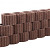 Beplantbare resupor elementen Bruin/rood 38x48x30 Cirkelflor groot Bloembakken