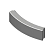 Bochtband Grijs 6x20x78.5 R=1 Opsluitbanden