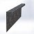 Overzetstuk muurelement recht Verzinkt 150x45x12,8 Borderrand cortenstaal 