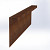 Overzetstuk muurelement recht Corten 150x45x12,8 Borderrand cortenstaal 