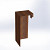 Overzetstuk muurelement hoek Corten 20x45x15,8 Borderrand cortenstaal 