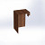 Overzetstuk muurelement hoek Corten 20x30x15,8 Borderrand cortenstaal 