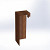 Overzetstuk muurelement hoek Corten 17x45x12,8 Borderrand cortenstaal 
