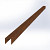 U-profiel gelijkzijdig opsluitband 5cm Corten 220x5,1/5,1x5,4 Borderrand cortenstaal 