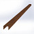 U-profiel gelijkzijdig opsluitband 6cm Corten 220x4,6/4,6x6,4 Borderrand cortenstaal 