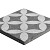 GeoProArte Design Flowers Dark Flower 60x60x4 Beton tegels