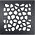 Voronoi rooster gietijzer 25 Goten
